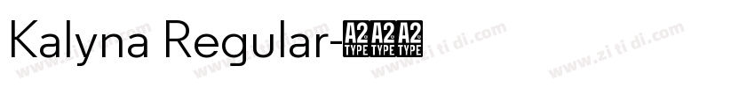 Kalyna Regular字体转换